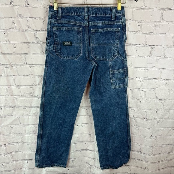 wrangler relaxed fit carpenter denim jeans boys sz 12 7CPBWDV 100% cotton - Picture 2 of 7